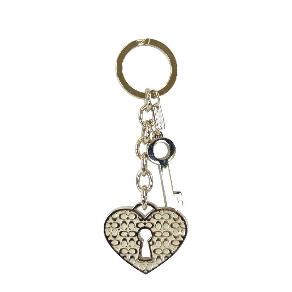 Coach Lock and Key Charm Keychain